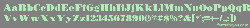 TetonBold Font – Green Fonts on Gray Background