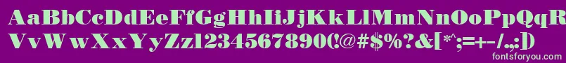 More about TetonBold Font TetonBold Font – Green Fonts on Purple Background