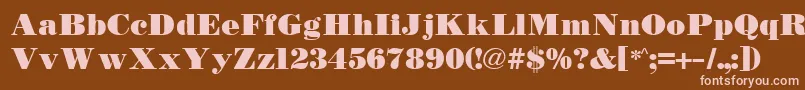 TetonBold Font – Pink Fonts on Brown Background