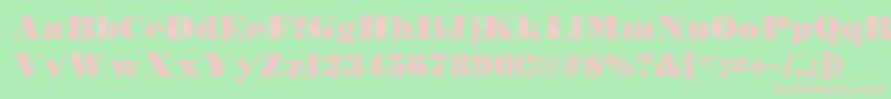 TetonBold Font – Pink Fonts on Green Background