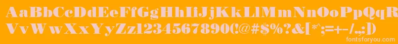 TetonBold Font – Pink Fonts on Orange Background