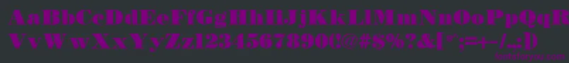 TetonBold Font – Purple Fonts on Black Background