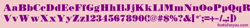 TetonBold Font – Purple Fonts on Pink Background