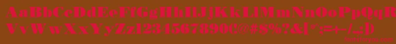 TetonBold Font – Red Fonts on Brown Background