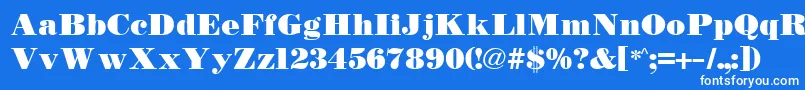TetonBold Font – White Fonts on Blue Background