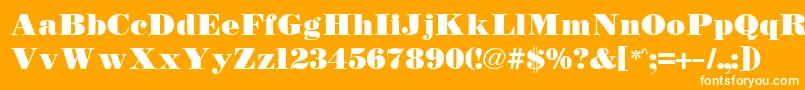 TetonBold Font – White Fonts on Orange Background