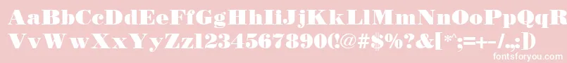 TetonBold Font – White Fonts on Pink Background