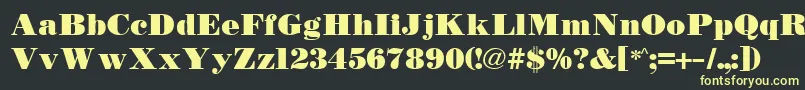 TetonBold Font – Yellow Fonts on Black Background