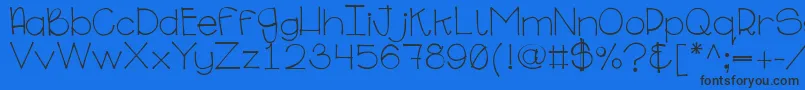 Ginabinaregular-fontti – mustat fontit sinisellä taustalla