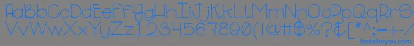 Ginabinaregular Font – Blue Fonts on Gray Background