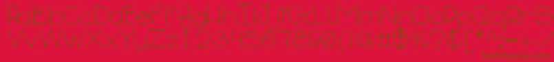 Ginabinaregular Font – Brown Fonts on Red Background