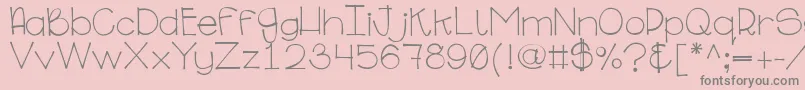 Ginabinaregular Font – Gray Fonts on Pink Background