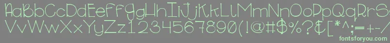 Ginabinaregular Font – Green Fonts on Gray Background