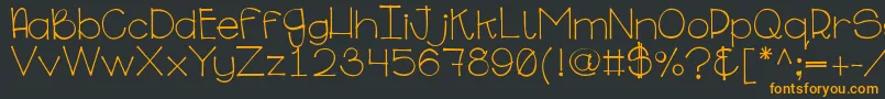 Ginabinaregular Font – Orange Fonts on Black Background