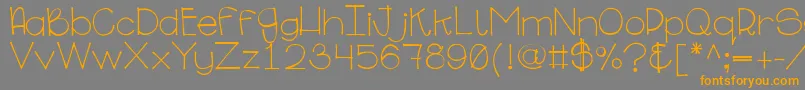 Ginabinaregular Font – Orange Fonts on Gray Background
