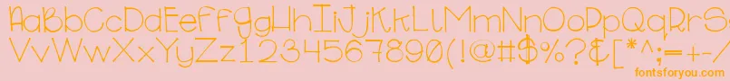 Ginabinaregular Font – Orange Fonts on Pink Background
