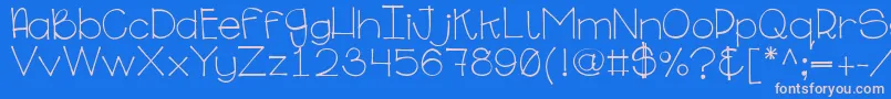 Ginabinaregular Font – Pink Fonts on Blue Background