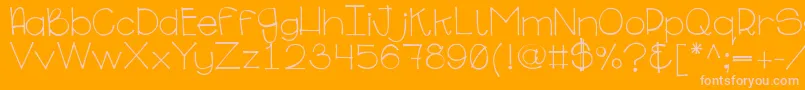 Ginabinaregular Font – Pink Fonts on Orange Background