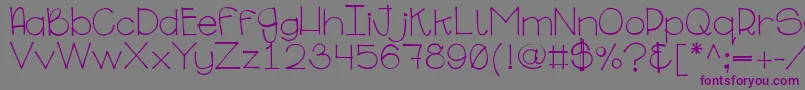 Ginabinaregular Font – Purple Fonts on Gray Background