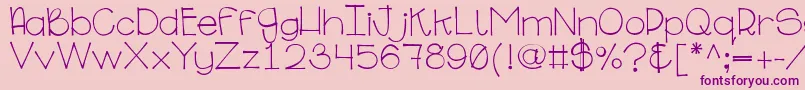 Ginabinaregular Font – Purple Fonts on Pink Background