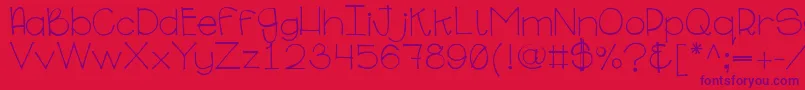 Ginabinaregular Font – Purple Fonts on Red Background