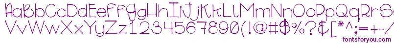 Ginabinaregular Font – Purple Fonts on White Background