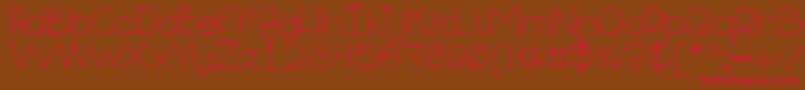 Ginabinaregular-Schriftart – Rote Schriften auf braunem Hintergrund