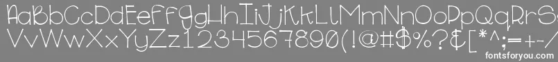 Ginabinaregular Font – White Fonts on Gray Background