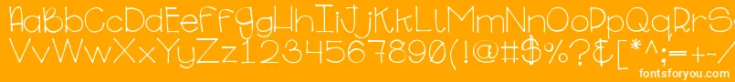 Ginabinaregular Font – White Fonts on Orange Background