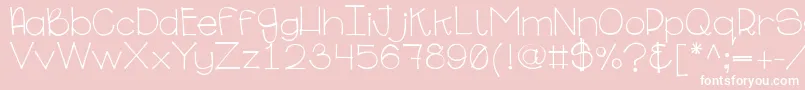 Ginabinaregular Font – White Fonts on Pink Background