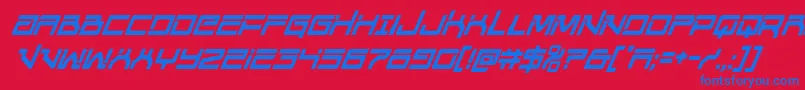 Unitedplanetscondital Font – Blue Fonts on Red Background