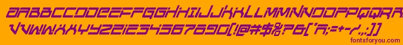 Unitedplanetscondital Font – Purple Fonts on Orange Background