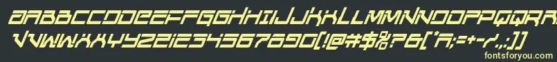 Unitedplanetscondital Font – Yellow Fonts on Black Background