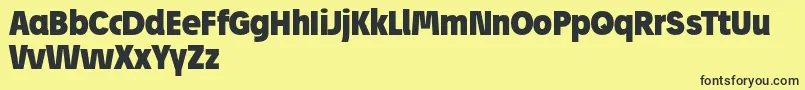 JosefReducedBlack Font – Black Fonts on Yellow Background