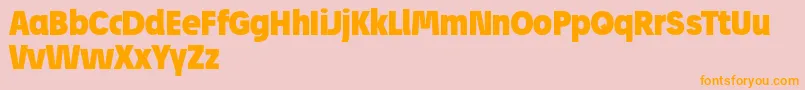JosefReducedBlack Font – Orange Fonts on Pink Background