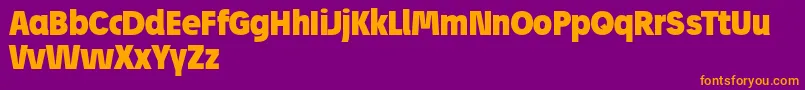 JosefReducedBlack Font – Orange Fonts on Purple Background