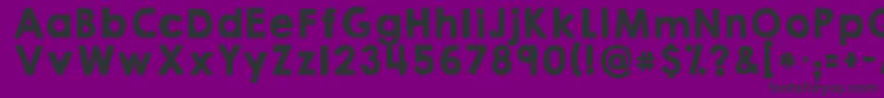 フォントKghappysolid – 紫の背景に黒い文字