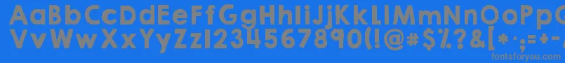 Fonte Kghappysolid – fontes cinzas em um fundo azul