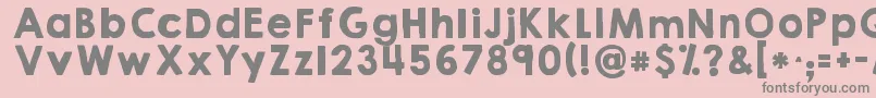 Kghappysolid Font – Gray Fonts on Pink Background