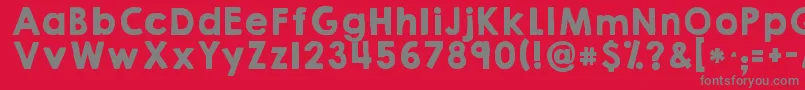 Fonte Kghappysolid – fontes cinzas em um fundo vermelho