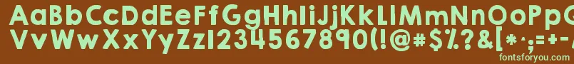 Kghappysolid Font – Green Fonts on Brown Background