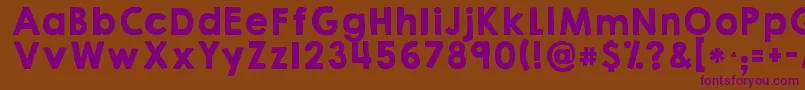 Kghappysolid Font – Purple Fonts on Brown Background