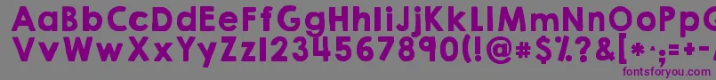 Kghappysolid Font – Purple Fonts on Gray Background