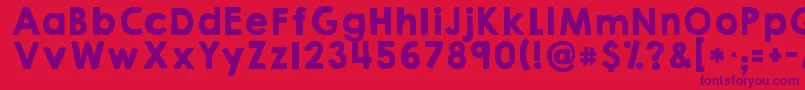 Kghappysolid Font – Purple Fonts on Red Background