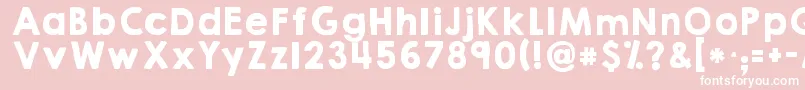 Kghappysolid Font – White Fonts on Pink Background