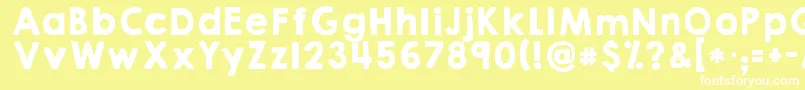 Kghappysolid Font – White Fonts on Yellow Background