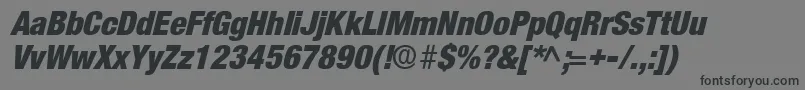 AcmoDisplaySsiItalic Font – Black Fonts on Gray Background