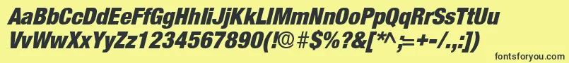 AcmoDisplaySsiItalic Font – Black Fonts on Yellow Background