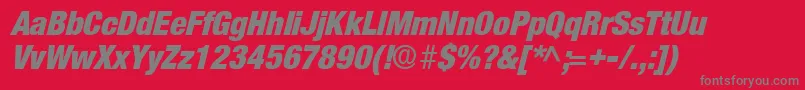 AcmoDisplaySsiItalic Font – Gray Fonts on Red Background