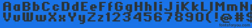 Standard0766 Font – Black Fonts on Blue Background